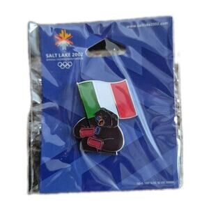 Nice 2002 Salt Lake City COAL Italian Flag Olympic Mascot Pin New